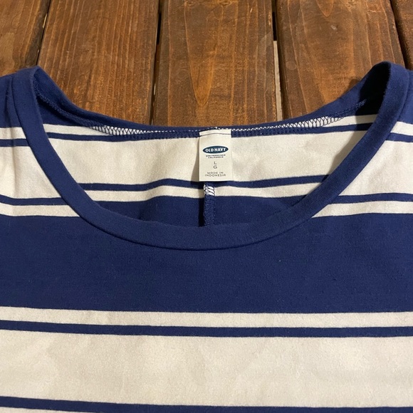 Old Navy Cap Sleeve Mid Length Dress with horizontal stripes | Women’s Large | - Picture 5 of 5